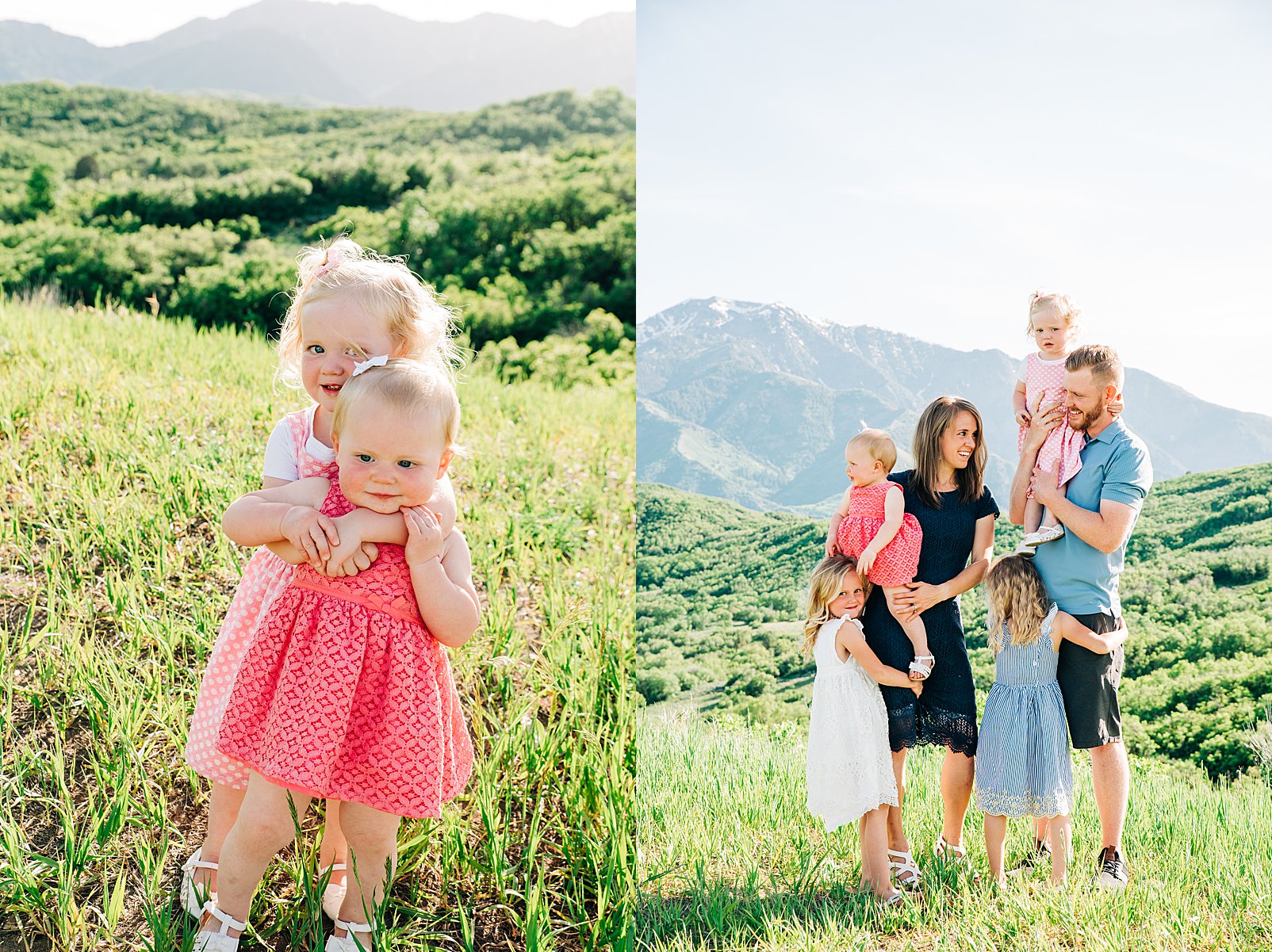 summer family pictures mountain background