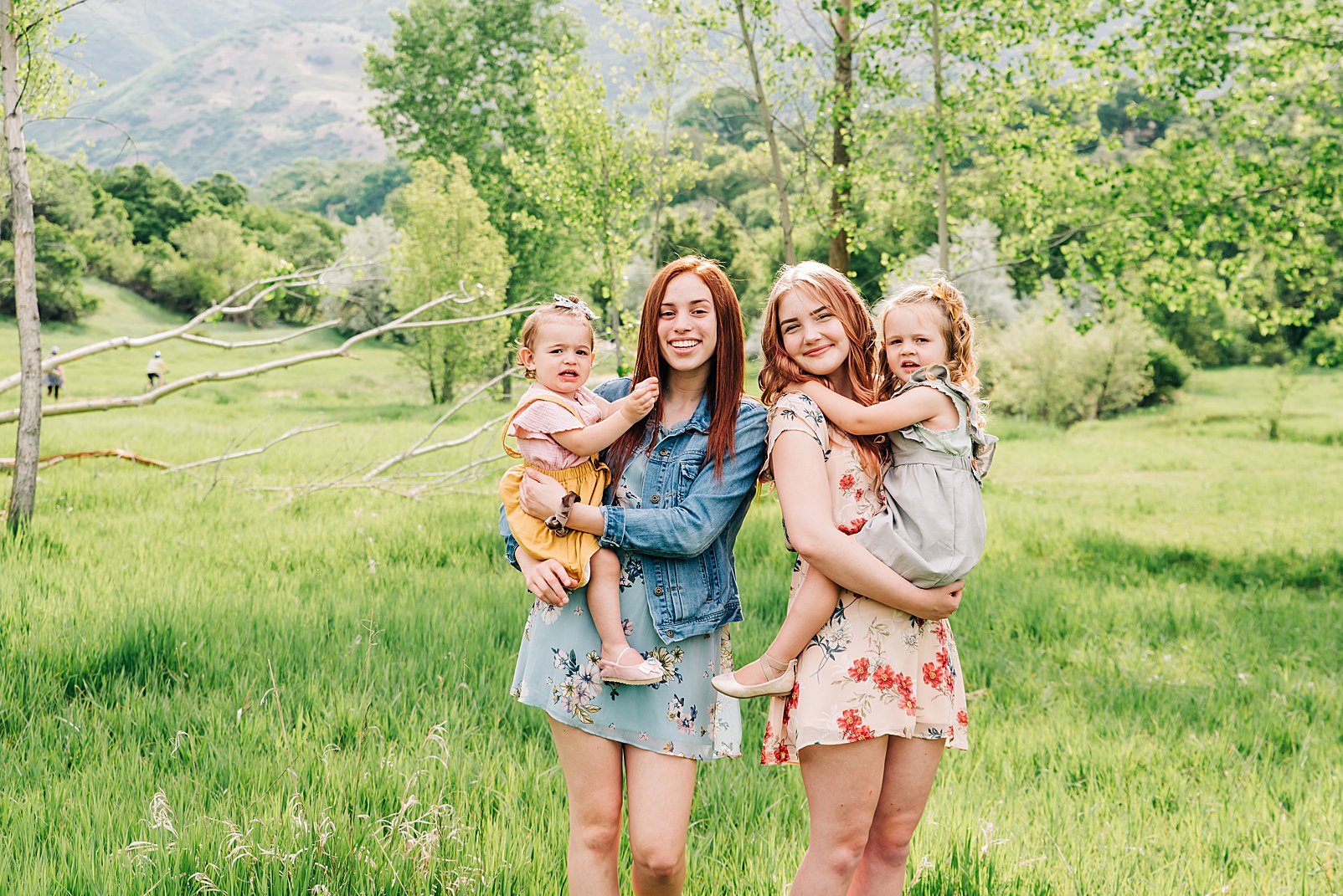 girls in summer dresses Layton Family Photographer